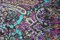 1 Yard 4-Way Stretch Teal and Purple Paisley Velvet Fabric Multipurpose